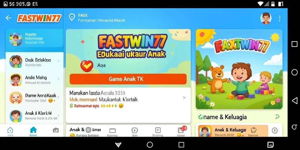 Tampilan antarmuka menarik FASTWIN77 dengan berbagai permainan edukatif.