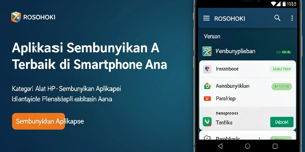 Antarmuka utama aplikasi ROSOHOKI untuk menyembunyikan aplikasi.