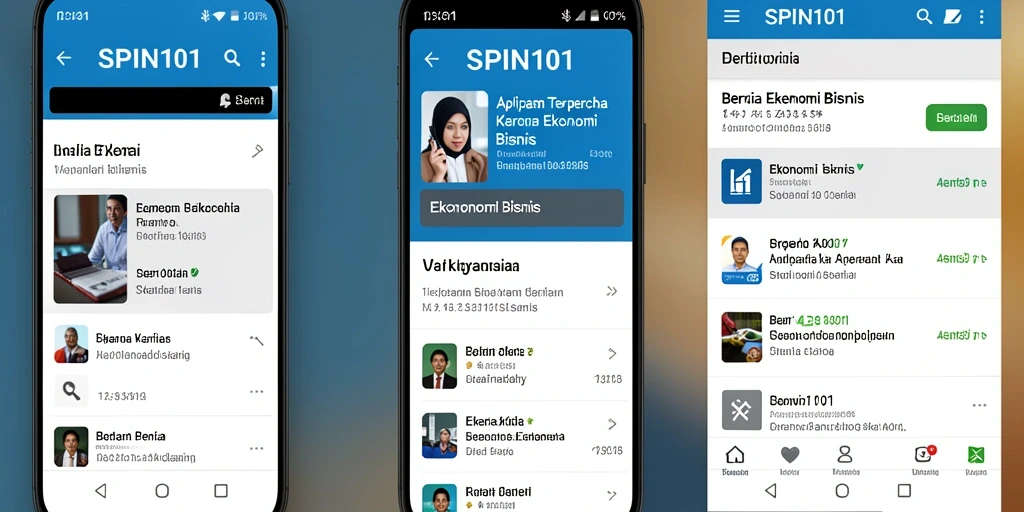 Tampilan antarmuka SPIN101 yang informatif dan mudah digunakan.